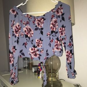 off the shoulder floral top